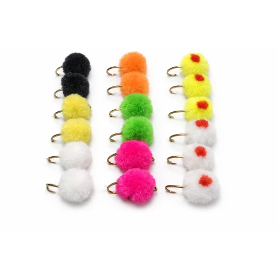 18 Barbless Egg Flies, standard and Spot