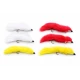 6 Barbless Snake Zonkers - White,Red and Yellow