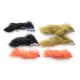 6 Barbless Snake Zonkers - Black,Olive & Orange