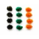 12  Goldhead Egg Fritz, Orange, Black, Green