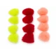 12 Eggstacy Blobs, Chartreuse, Red, Coral
