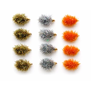 12 Goldhead Egg Fritz, Orange, Gold & Silver