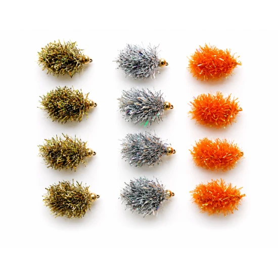 12 Goldhead Egg Fritz, Orange, Gold & Silver