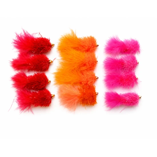 12 Goldhead Hot Blobs - Orange, Pink & Red