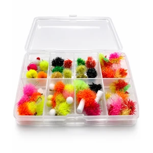 40 Egg and Blob Flies - Compartment Pocket Box