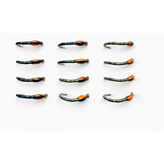 12 Epoxy Sparkle Buzzers - olive, black, olive with breathers.