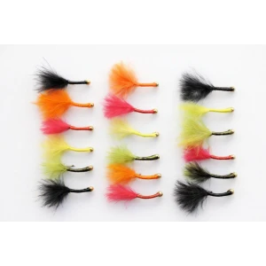 18 Goldhead Copper Wire Marabou - Mixed Colours