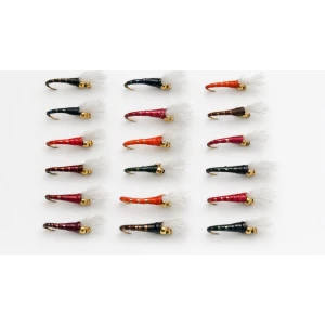 18 Goldhead Glass Epoxy - Red, Olive, Orange, Gold, Black