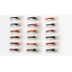 18 Goldhead Glass Epoxy - Red, Olive, Orange, Gold, Black