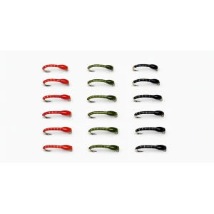 18 Pearl Rib Epoxy Buzzers - Black, Olive and Orange
