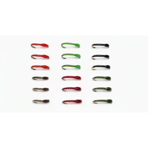 18 Pearl Rib Epoxy Buzzers - Mixed Colours