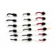 18 Standard Thorax Buzzers Black, Olive and Red