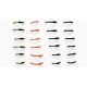 24 Buzzer Flies, Tiger, Orange & Flexi, Red Cheek