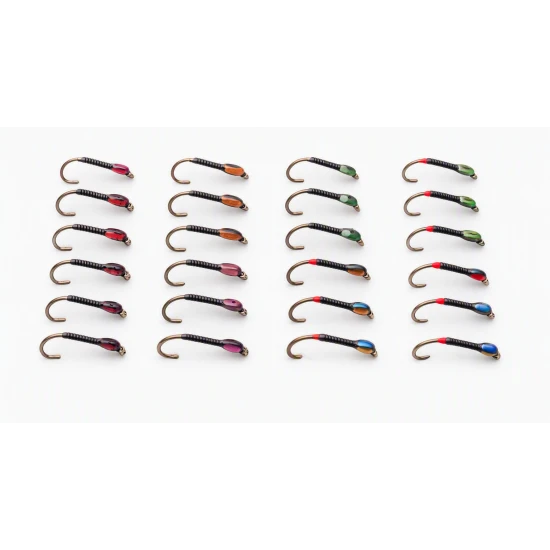 24 Quill Buzzer Flies - Full Colour Range