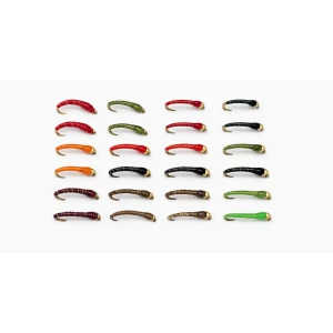 24 Simple and Pearl Rib Epoxy Buzzers -  Mixed Colours