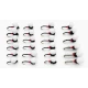 24 Suspender Buzzers - Black, White, Olive and Hares Ear