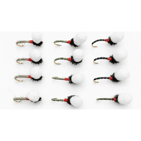 12 Suspender Buzzer - Black, Olive & Hares Ear