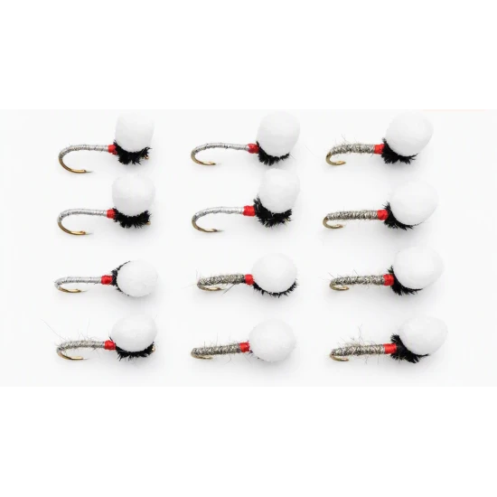 12 Suspender Buzzer - Hares Ear and White
