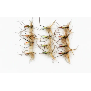 12 Coloured Tip Daddy Long Legs - orange, lime & red