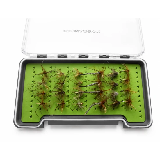 24 Daddy Long Legs Flies in a Troutflies LARGE Silicone Insert Box
