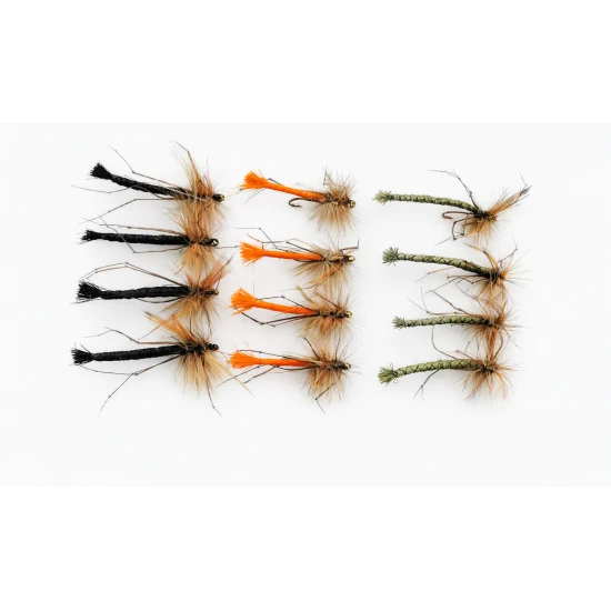 12 Detached Daddy Unweighted - olive, orange & black