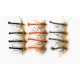12 Goldhead detached Daddy Long Legs - Orange, Black, Olive
