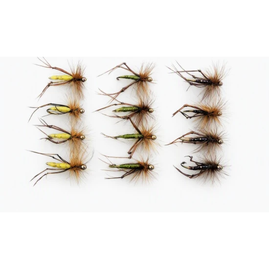 12 Hoppers - Claret, Olive & Yellow