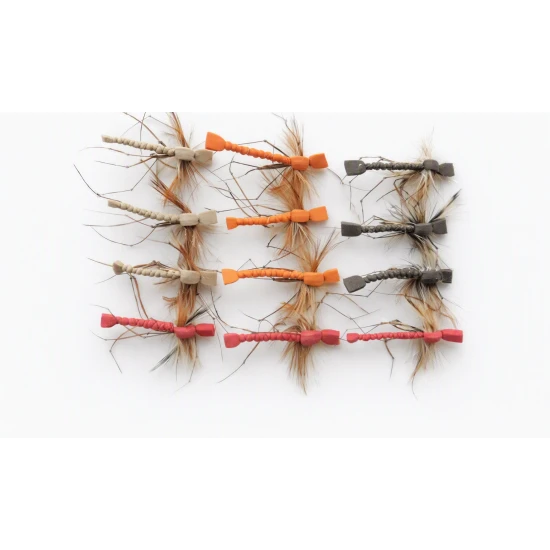 12 Mixed Foam Daddy Long Legs - Orange, Red, Tan, Brown