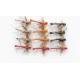 12 Mixed Foam Daddy Long Legs - Orange, Red, Tan, Brown