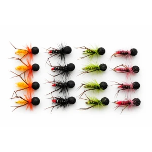 16 Coloured Booby Hopper - Claret, Black, Olive, Orange