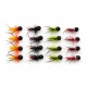 16 Coloured Booby Hopper - Claret, Black, Olive, Orange