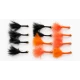 12 Goldhead Copper Wire - Orange and Black Marabou