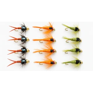 12 Goldhead Nymph - Copper John, Orange & Olive