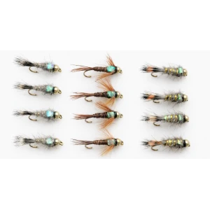 12 Goldhead Nymph - Flash Hares Ear/Pheasant Tail (3 types)