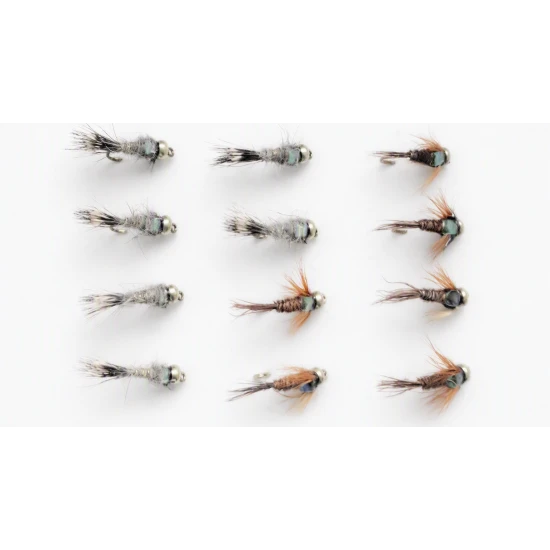 12 Goldhead Nymph - Flash Head Hares Ear and Flash Head Pheasant Tail
