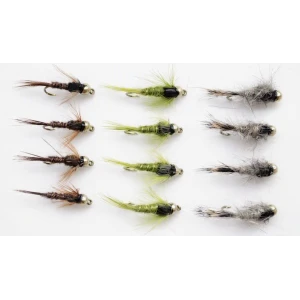 12 Goldhead Nymph - Hares Ear,Pheas Tail and Olives