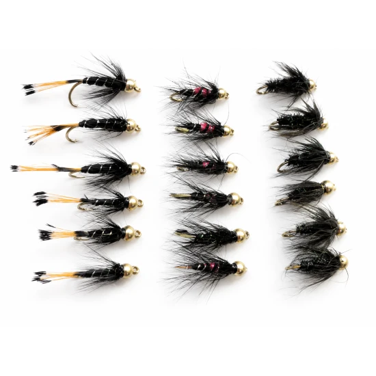 18 Goldhead Black Pennell,Bibio & Black and Peacock