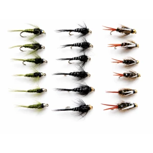 18 Goldhead Nymph  Flies - Prince,Olives,Black and Silver