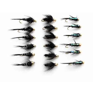 18 Goldhead Nymphs - Blacks