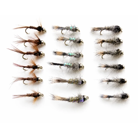 18 Goldhead Nymphs - Hares Ear/Pheasant tail
