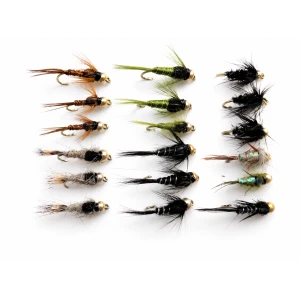 18 Goldhead Nymphs, 6 Varieties