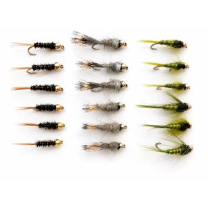 18 Goldhead Nymphs, Diawl Bach,Olives,Hares Ear