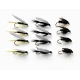 12 Wet Flies - Black Gnat,Alder & Medium Olive