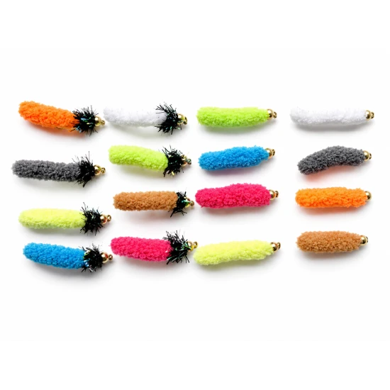 16 Mop Flies, Goldhead & Fritz Mixed
