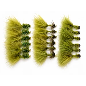 18 Goldhead Olive Lures - Menace, Fritz, Silverbead