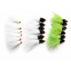 18 Hothead Lures - Barred legged - White, Chartreuse , Cats