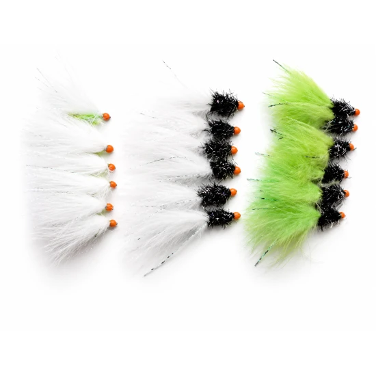 18 Hothead Lures - Barred legged - White, Chartreuse , Cats