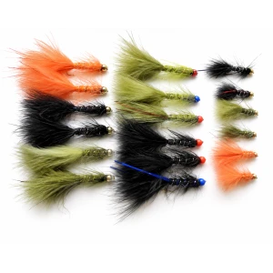 18 Mixed Flash Damsels - black, olive, orange