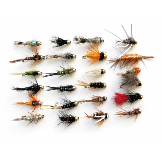 24 Goldhead Mixed Nymphs - All Different