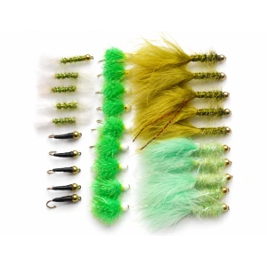 30 Mixed Olive / Green Flies